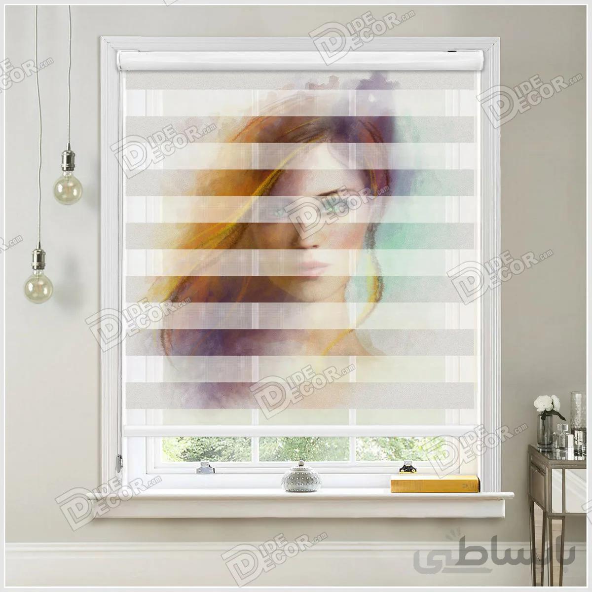 پرده زبرا چاپی چهره کد ZSP-21
