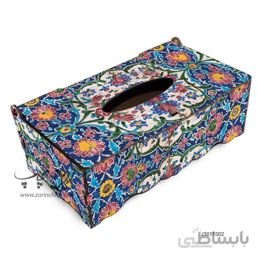 جعبه دستمال کاغذی MDF با طرح مدل J301T002