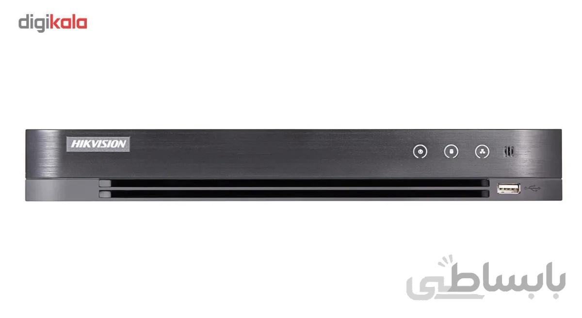 دستگاه دی وی آر 8 کانال هایک ویژن مدل DS-7208HUHI-K2/P هشت مگاپیکسل ا HIKVISION DS-7208HUHI-K2/P 8-ch 5MP 1U H.265 PoC DVR