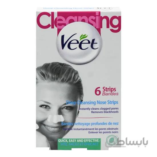 چسب پاک کننده بینی ویت Veet بسته 6 عددی ا Veet Deep Cleansing Nose Strips 6pcs