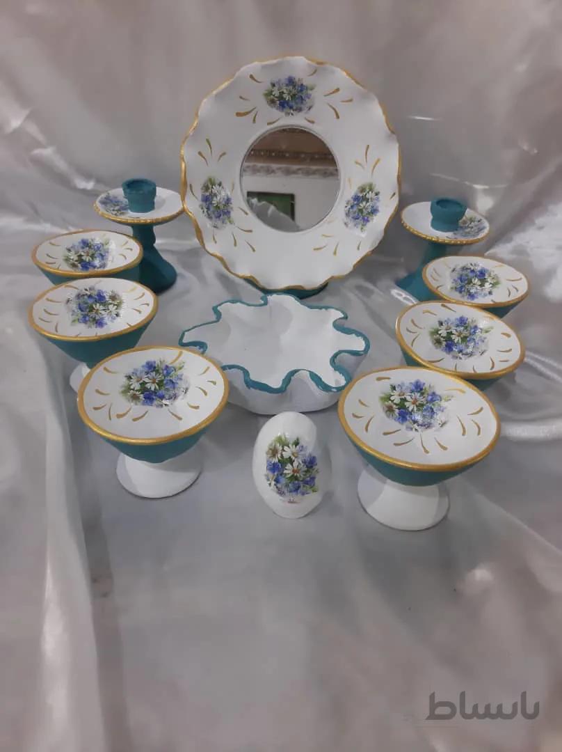هفت سین پایه دار سفالی کد ۱۰۲۵۲۰