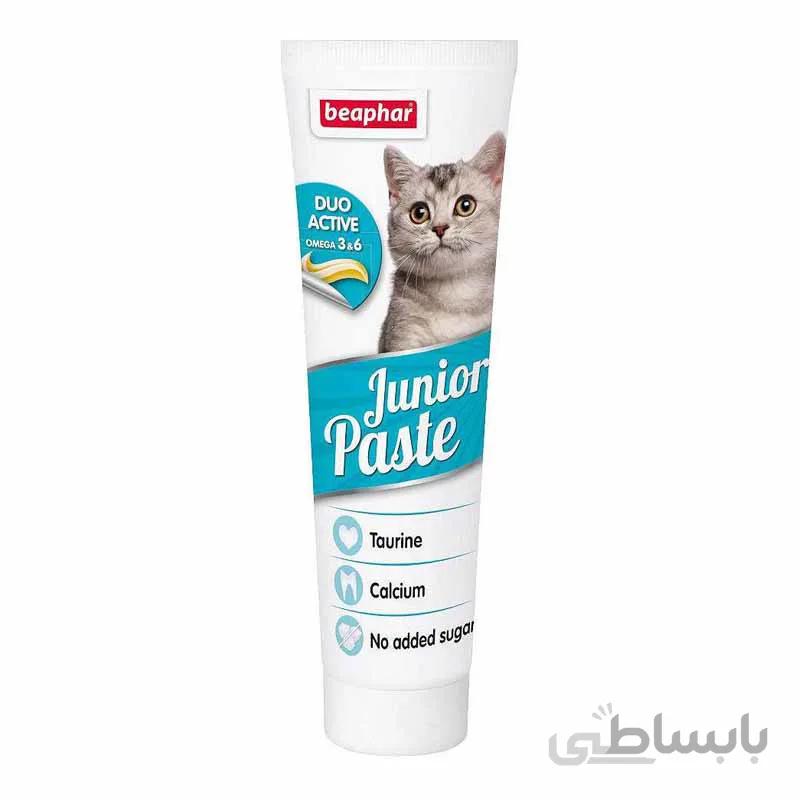 اسنک خمیری بچه گربه بیفار حاوی تورین و کلسیم وزن 100 گرم