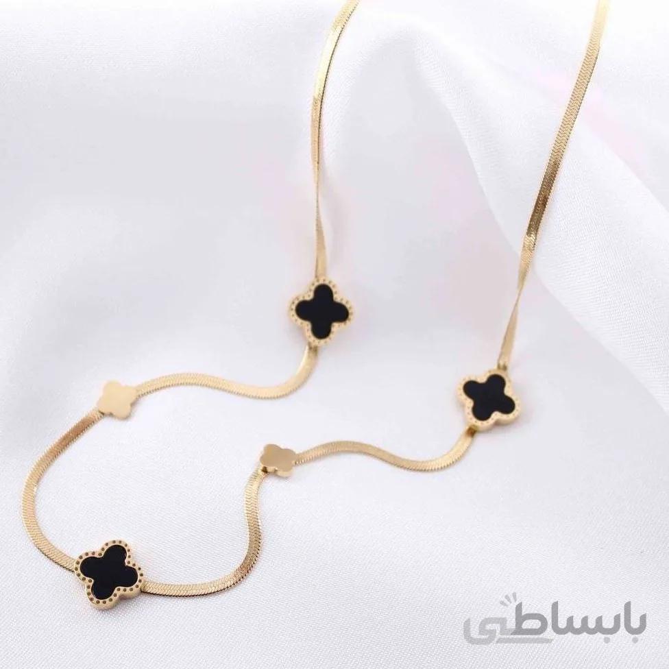گردنبند زنانه ماری ونکلیف استیل رنگ ثابت