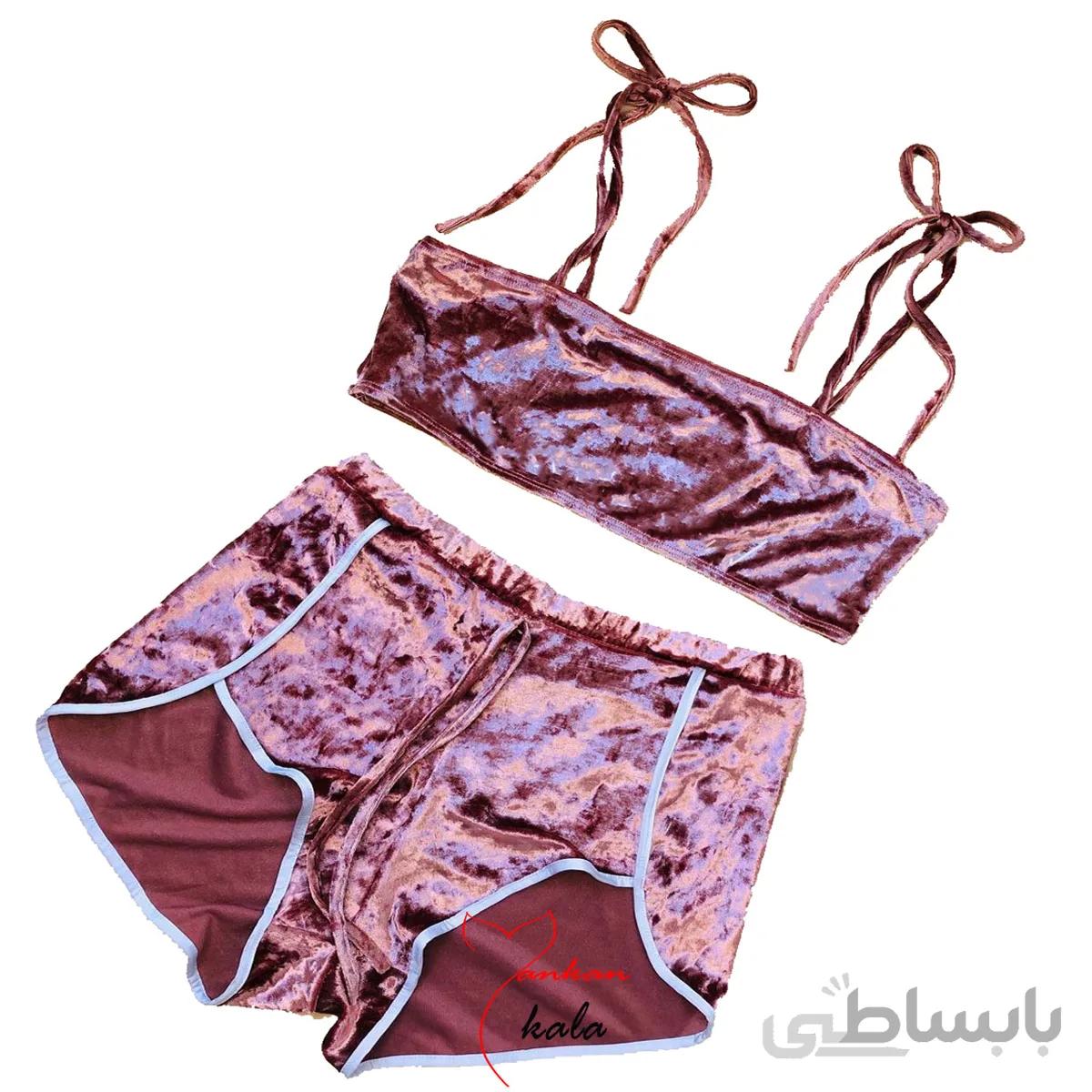 لباس خواب مخمل زنانه کد016