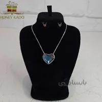 گردنبند زنانه سواروسکی مدل قلبی دو طرفه