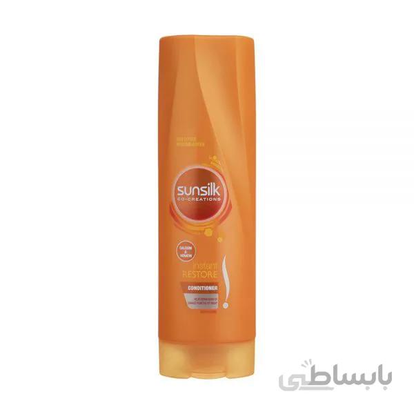 نرم کننده موی سر سان سیلک مدل Instant Restore حجم 350 میل ا Sunsilk Instant Restore Conditioner 350ml