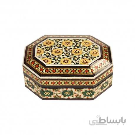 جاسکه ای کوچک هشت گوش خاتم کاری