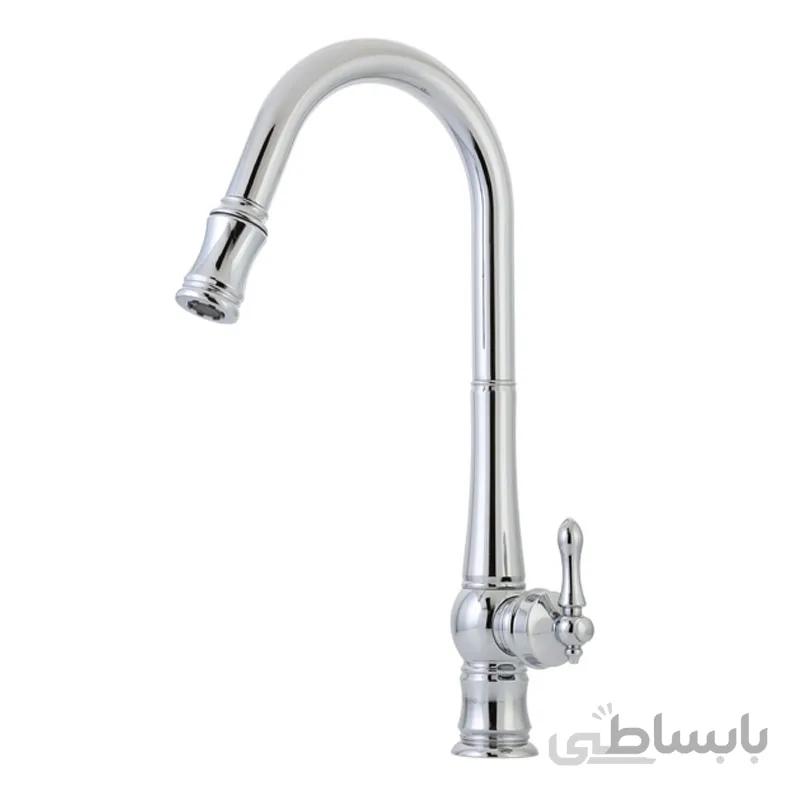 شیر ظرفشویی شاوری کسری مدل رویال کروم