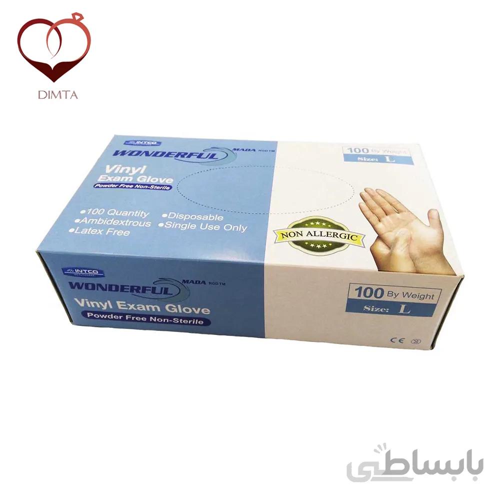 دستکش ونیل ۱۰۰عددی