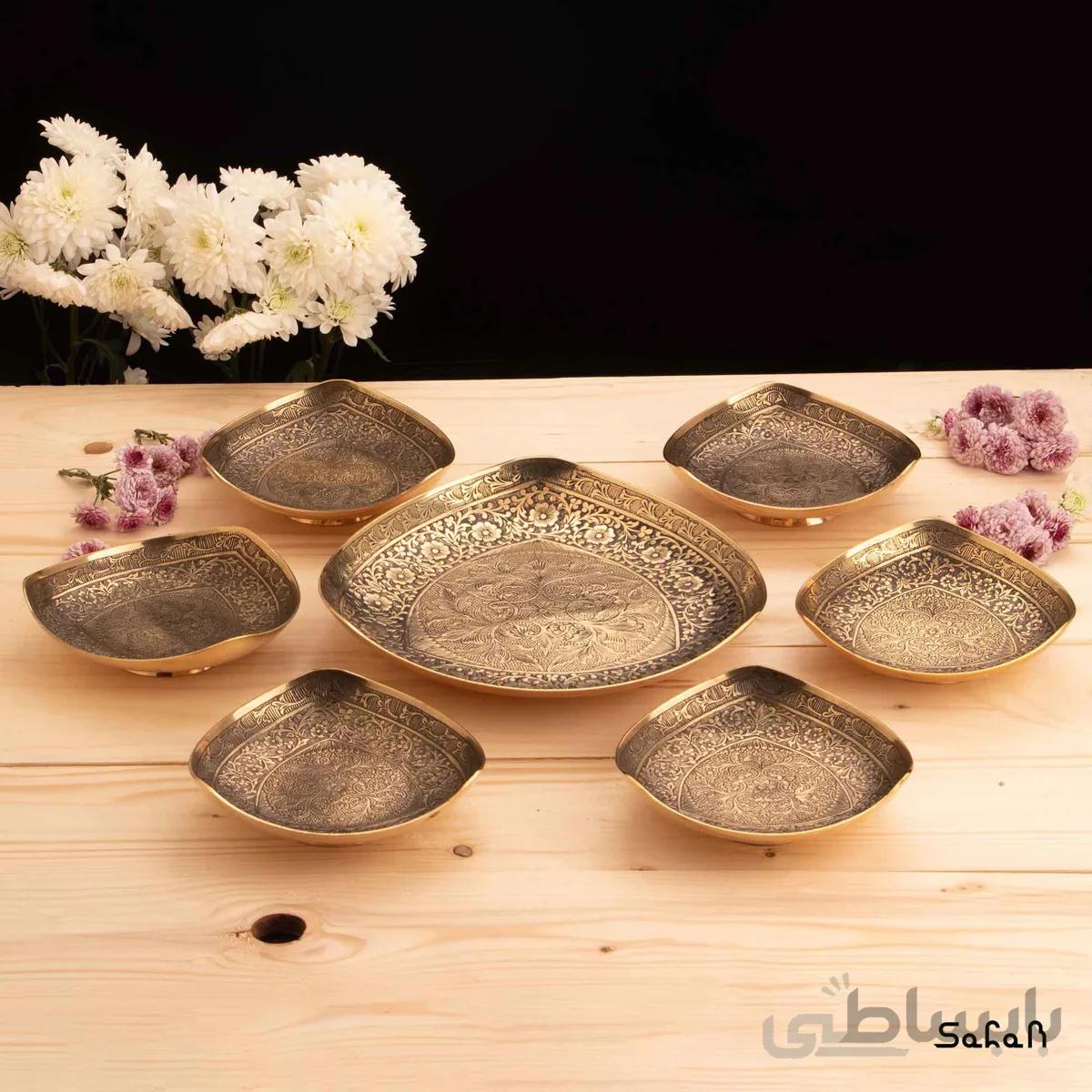 ست پذیرایی برنجی طلایی کد 119