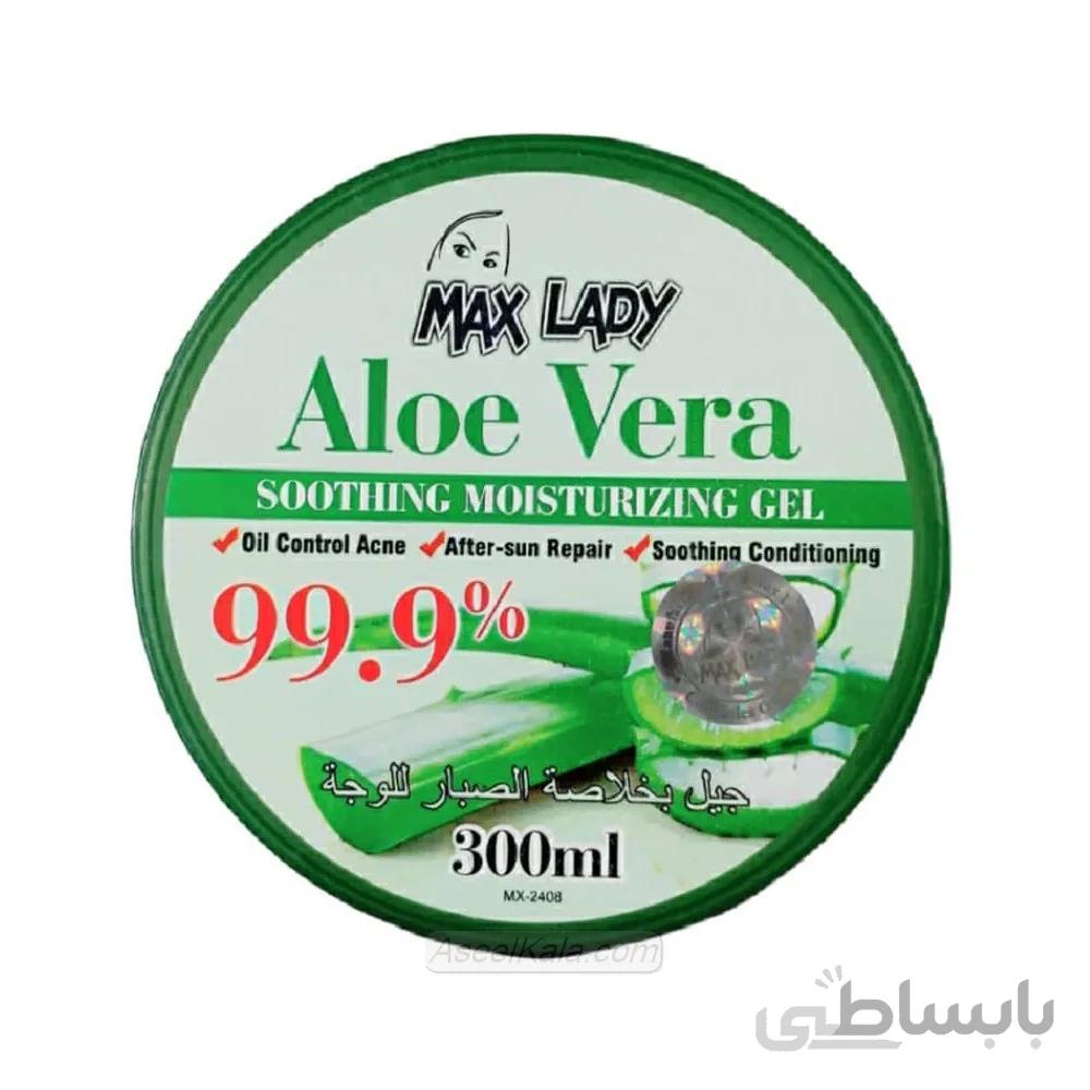 ژل آبرسان آلوئه ورا مکس لیدی MAX LADY وزن 300 میل