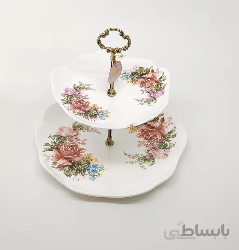 شیرینی خوری دو طبقه چینی ویولت مدل 1902F
