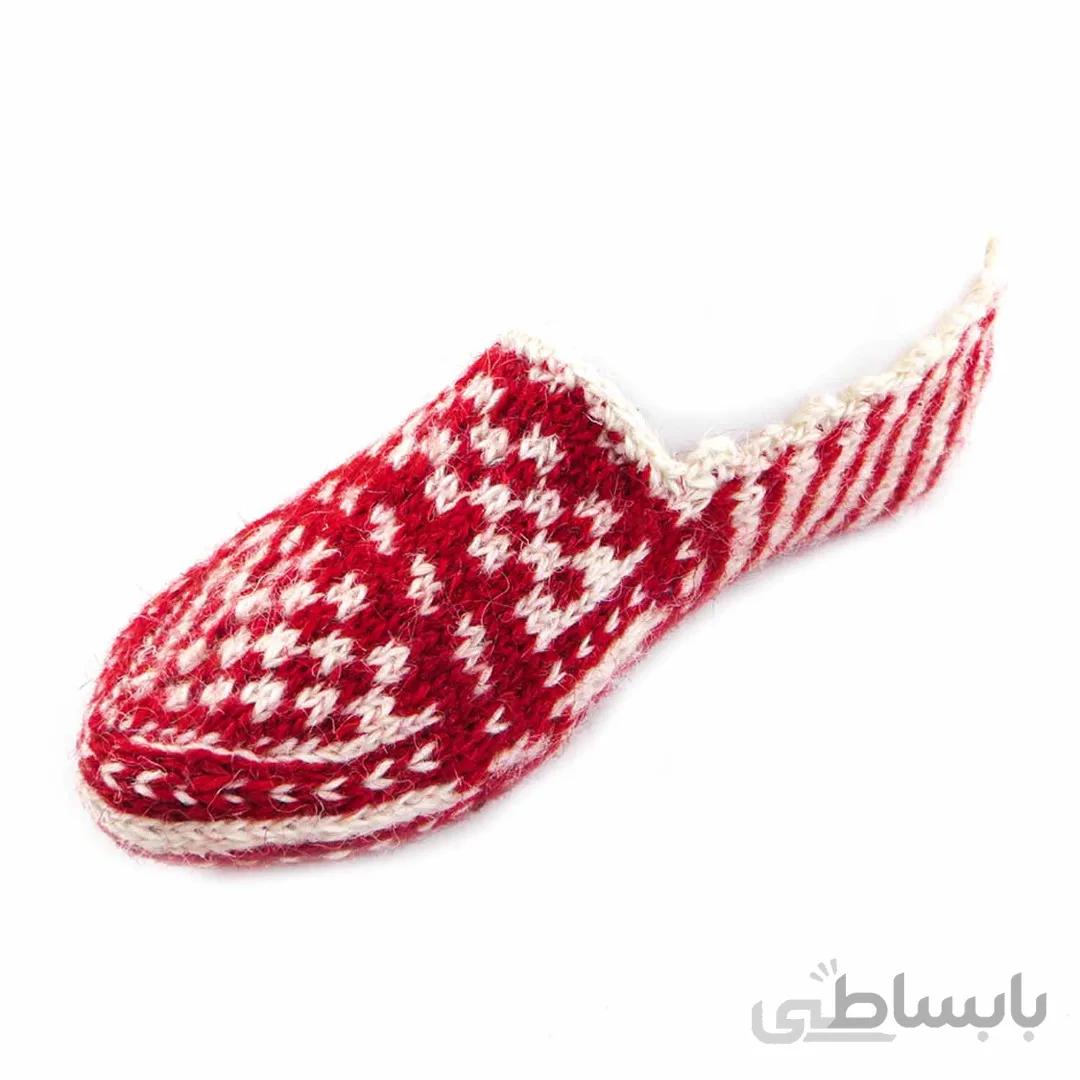 جوراب روفرشی پشمی دستباف کردستان کد 312 سایز 38-39