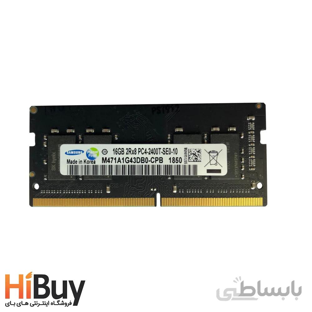 رم لپ تاپ DDR4 تک کاناله 2400 مگاهرتز سامسونگ مدل PC4 ظرفیت 16 گیگابایت ا SAMSUNG DDR4 2400MHZ PC4 RAM 16G