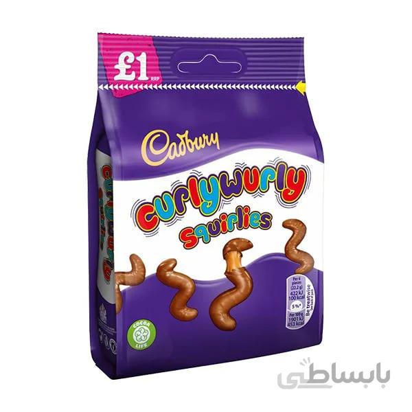شکلات پاکتی کدبری فرفری – Cadbury CurlyWurly Squirlies