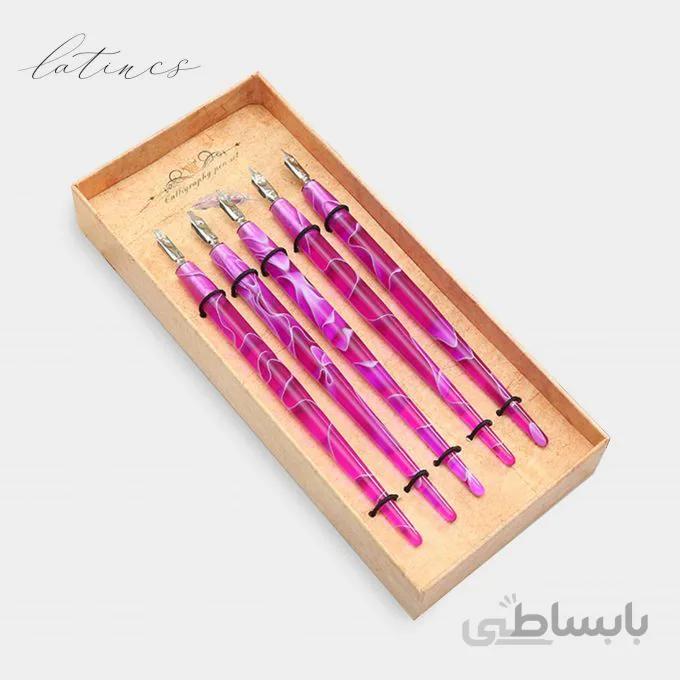 ست دسته قلم ابروباد بنفش