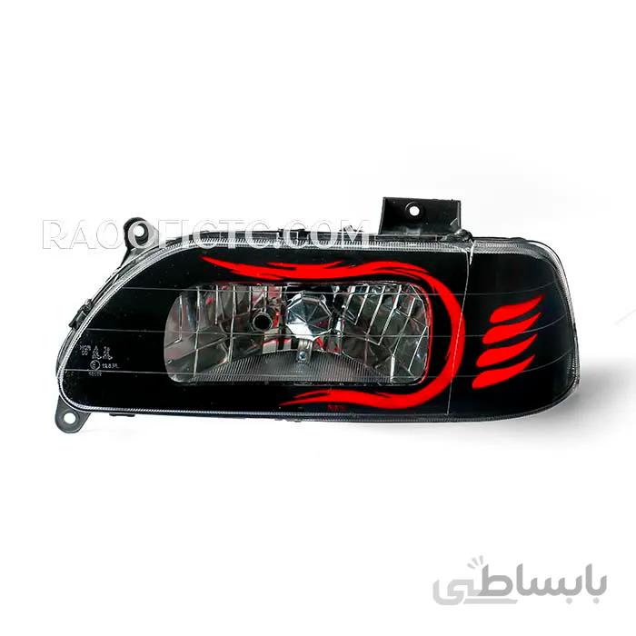 چراغ جلو پراید ۱۳۱ طرح آتشی قرمز