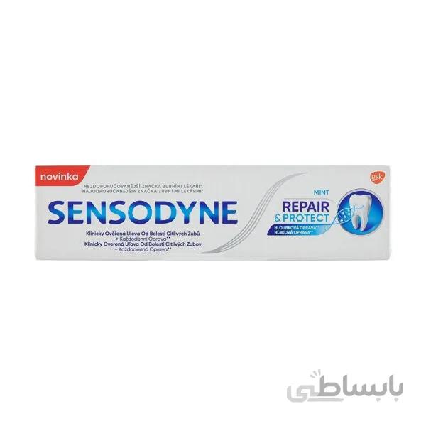 خمیر دندان سنسوداین مدل Repair & Protect Mint حجم 75 میلی لیتر
