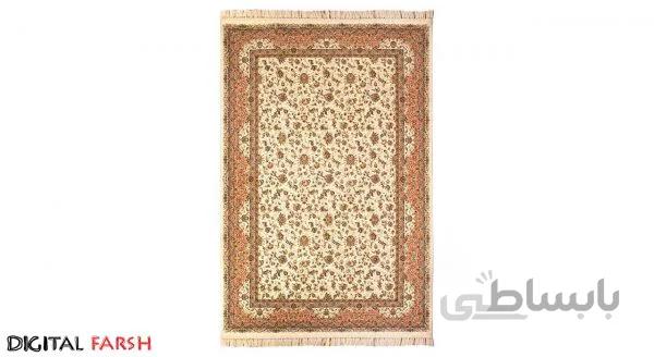 فرش ماشینی پاتریس طرح پالیز زمینه کرم