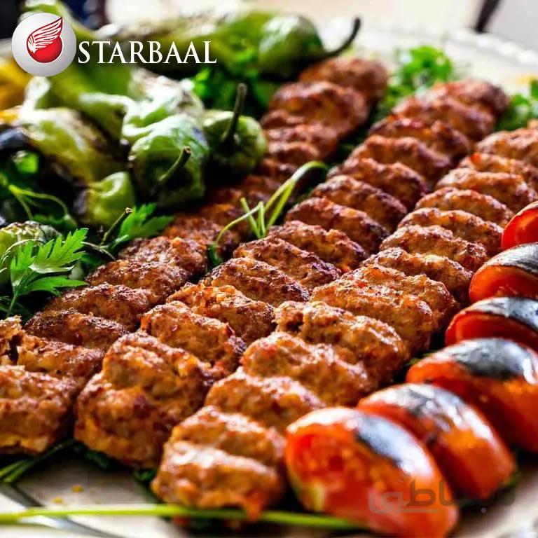 کباب کوبیده ا هر یک کیلوگرم به طور تقریبی برابر با 6 سیخ