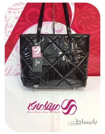 کد 1375 کیف دوشی کاپشنی زنانه ورنی شنل