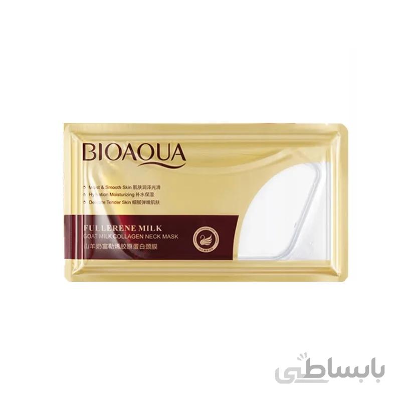 ماسک ورقه ای گردن بیوآکوا عصاره شیر بز و کلاژن