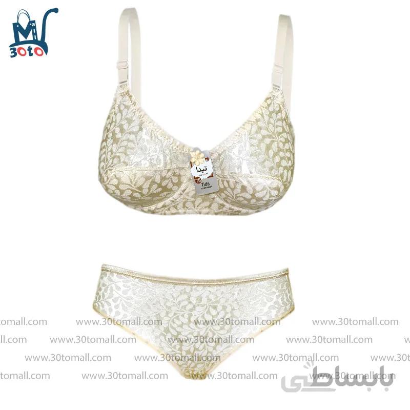 ست لباس زیر لیزری زنانه مدل ti001 کرم