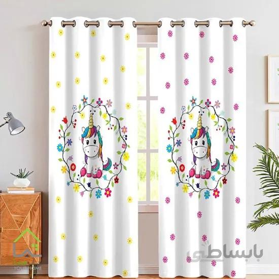 پرده پنجره کودک اسب تک شاخ