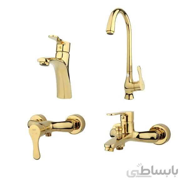 ست شیرآلات صدف طلایی راسان ا Rassan Sadaf Set