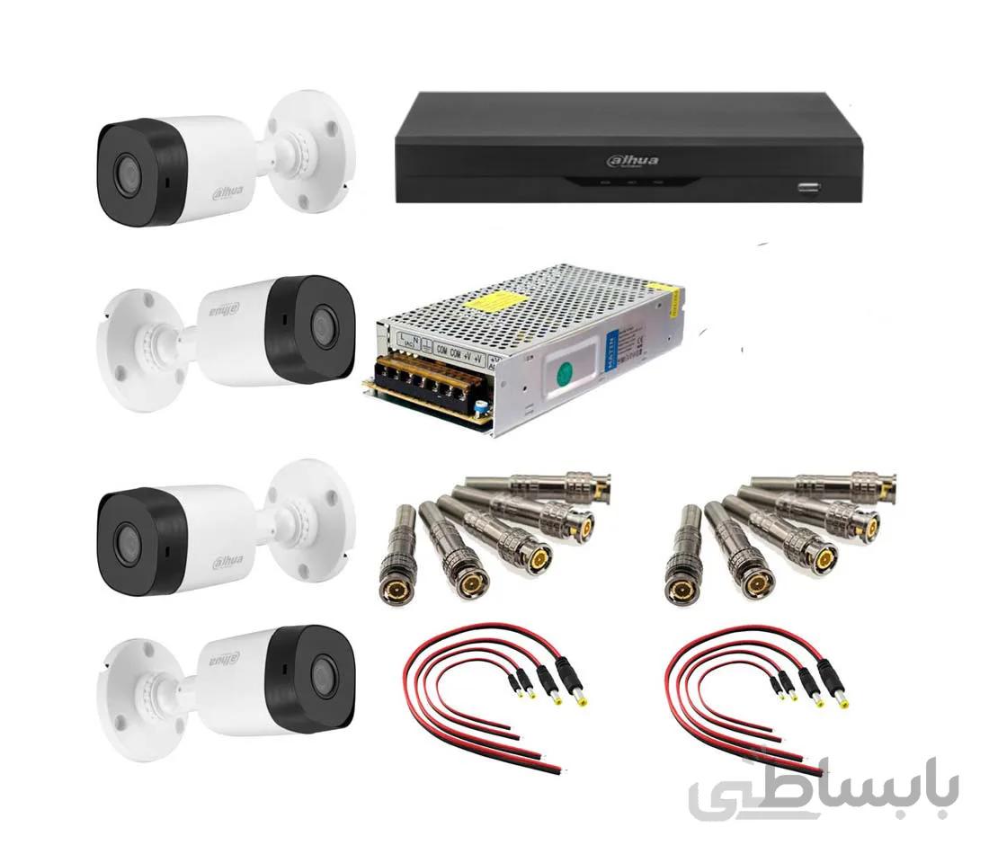 پک کامل 4 دوربین مداربسته داهوا XVR 5104 i3 | B1A21P + هدیه ویژه