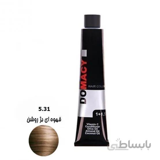 رنگ مو دوماسی سری بژ ۵٫۳۱ قهوه ای بژ روشن