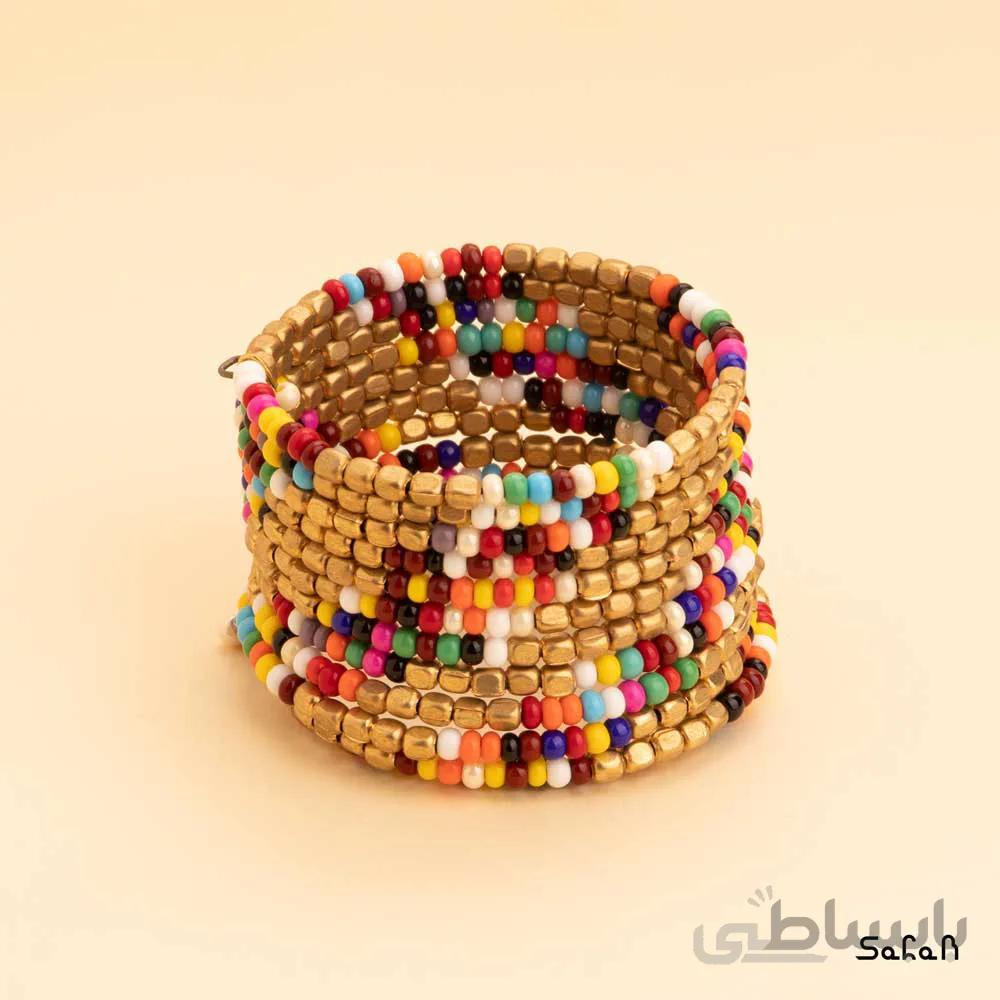 دستبند رنگی هندی منجوق