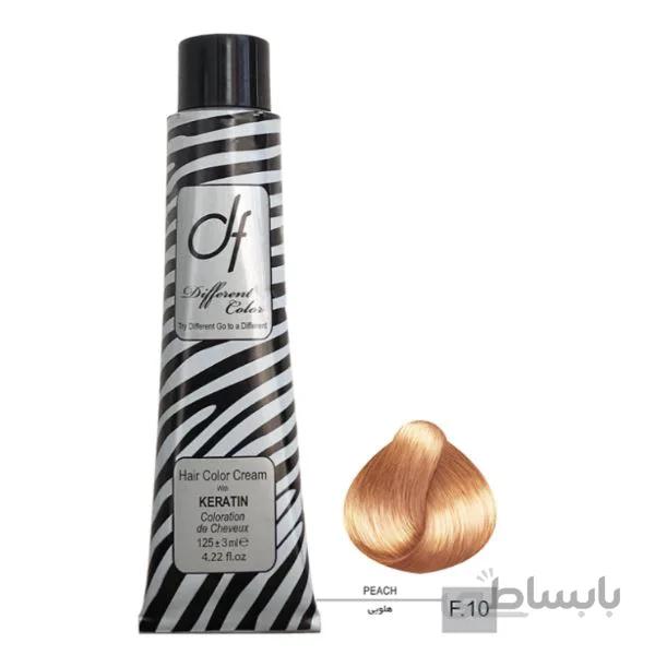 رنگ مو دیفرنت شماره F.10 حجم 125 میلی لیتر رنگ هلویی
