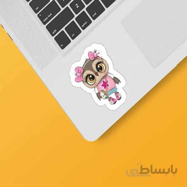 استیکر لپ تاپ طرح جغد کد ۰۸