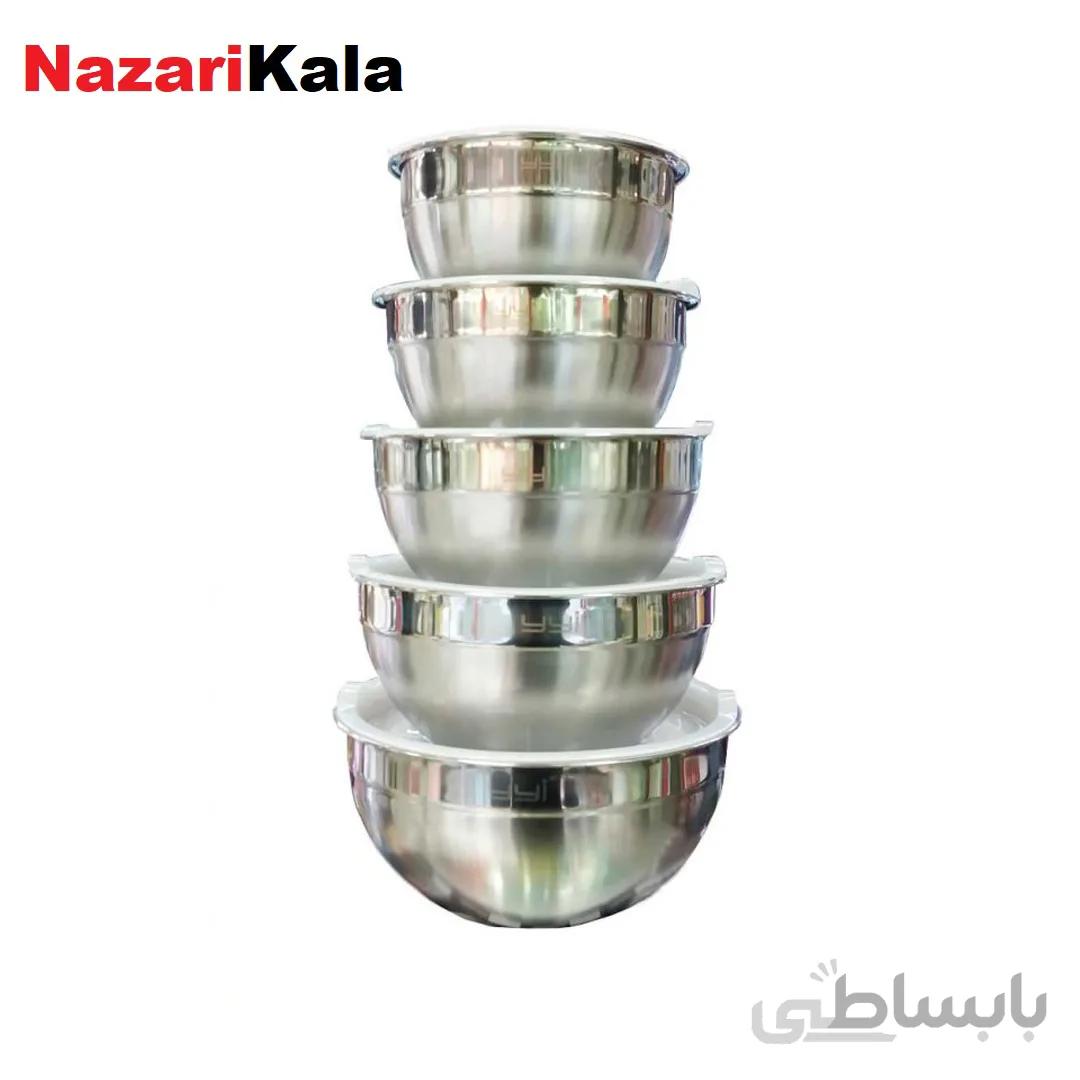 کاسه استیل رمانتیک هوم 5 تیکه