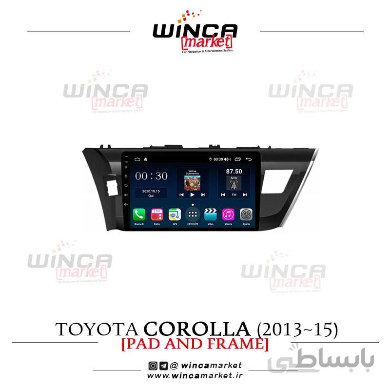 مانیتور اندروید تویوتا کرولا 2013-15 Corolla برند وینکا WINCA سری S500+ پلاس مدل H855