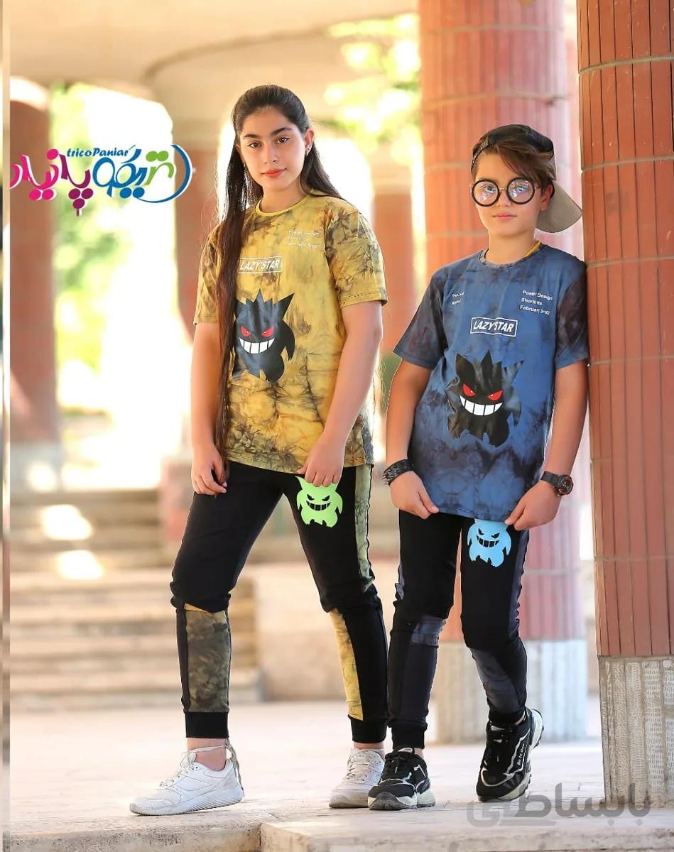 بلوز پنبه لاکرا شلوارگلکسی (حداقل تعداد سفارش 16 عدد) کد 727442