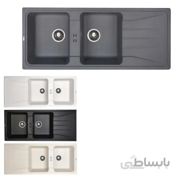 سینک ظرفشویی بیمکث مدل BG-0013 گرانیتی توکار