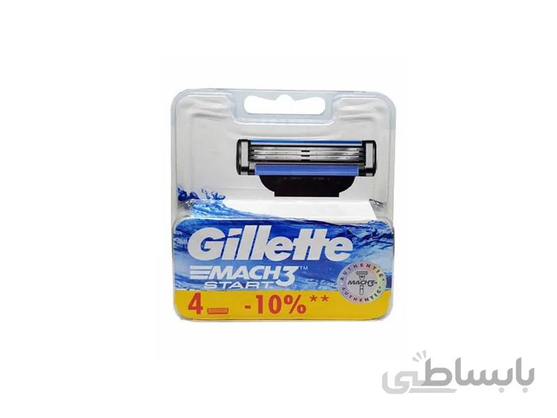 تیغ یدک ژیلت مدل Mach 3 Start بسته 4 عددی