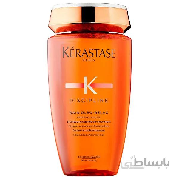 شامپو کراستاس kerastase مدل دیسپلین Discipline حجم 250 میل| ضد موخوره قوی، وز و ترمیم کننده ا kerastase Discipline Bain Oleo Relax Shampoo 250ml