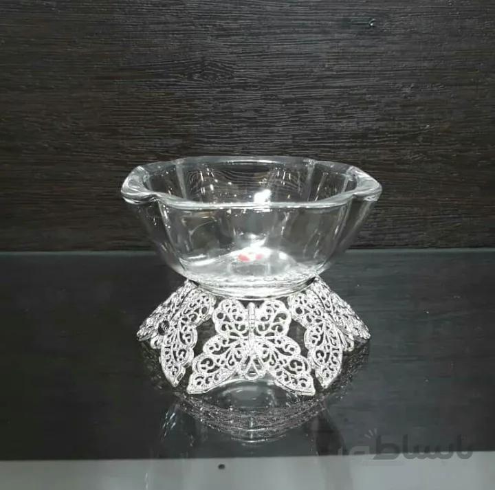 آجیل خوری ترکیب کریستال و نقره نما ۶ عدد کد ۱۰۲۲۲۷
