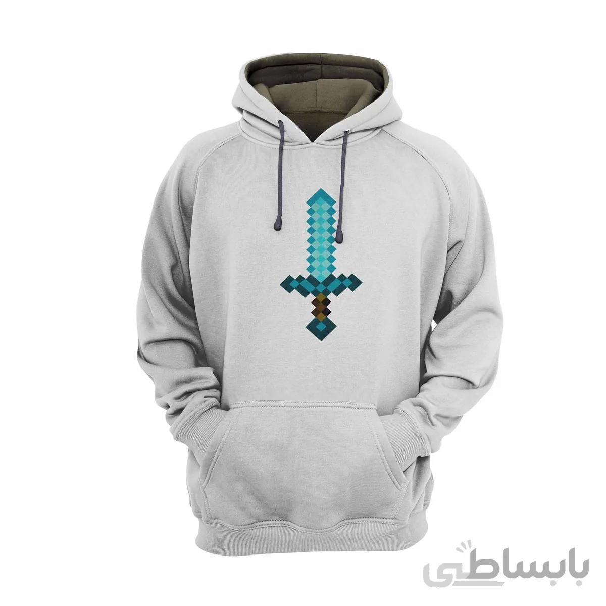 هودی سفید طرح بازی ماینکرافت Minecraft کد KCT10464 کد 285327