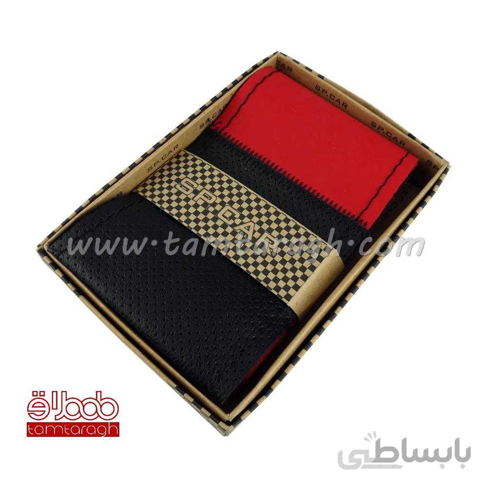 دور فرمان دوختی چرم مصنوعی ساده-سوزنی SP CAR