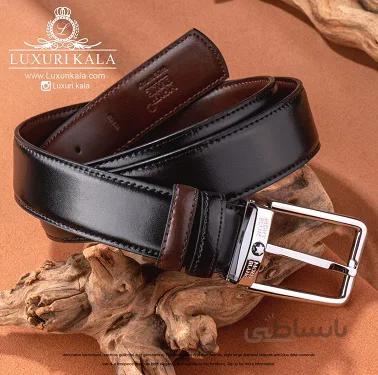 کمربند چرم (مشکی/قهوه ای) Mont Blanc ا MONT BLANC BELT