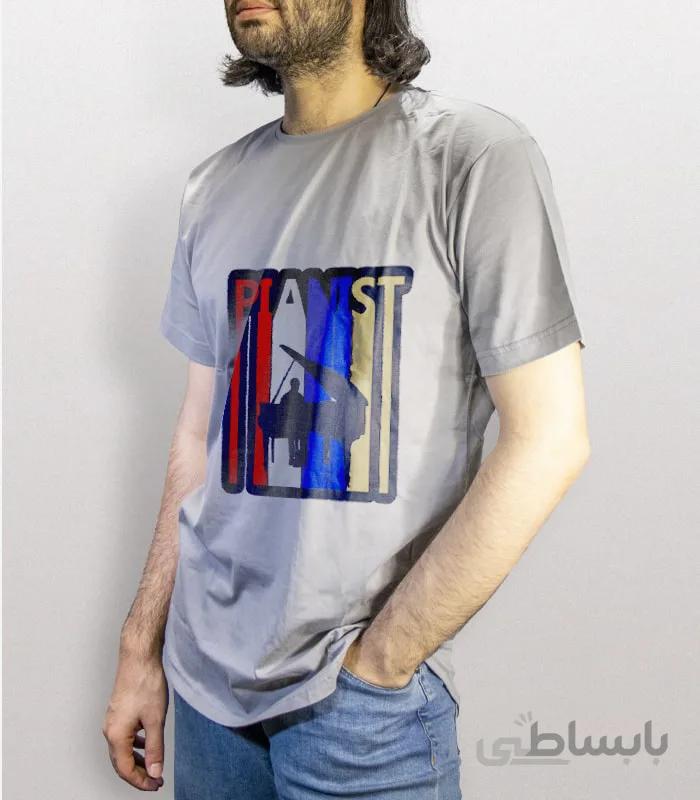تی شرت طرح پیانو