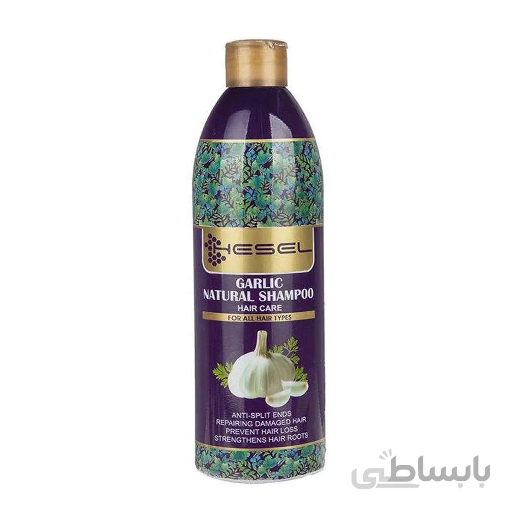 شامپو گیاهی هسل مدل Garlic حجم 400 میلی لیتر