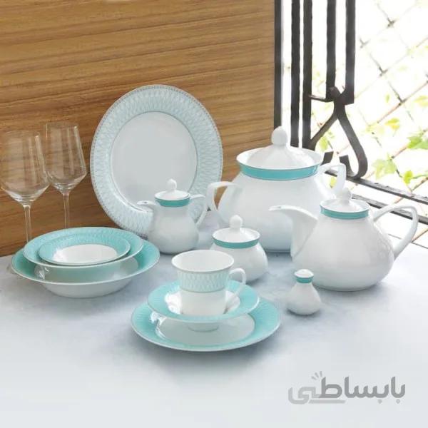 سرویس 108پارچه ژانتی فیروزه درجه1