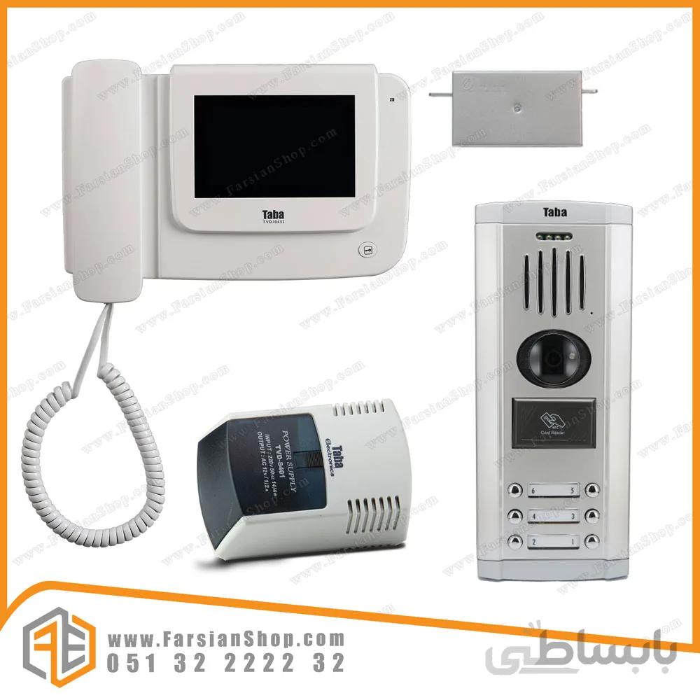پکیج کامل آیفون تصویری تابا مدل 1043 با پنل 1860 کارتخوان