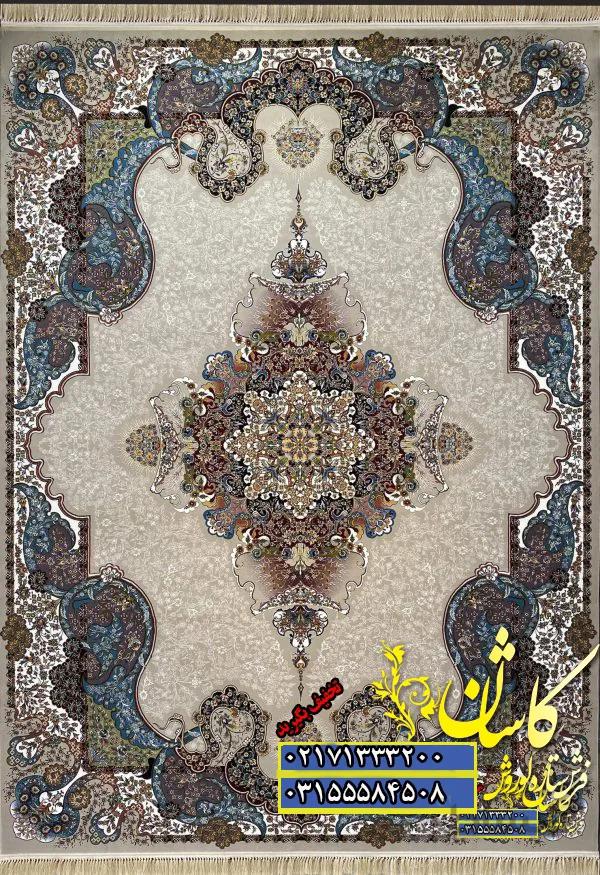 فرش کاشان 1000 شانه نقشه الی ترمه ای