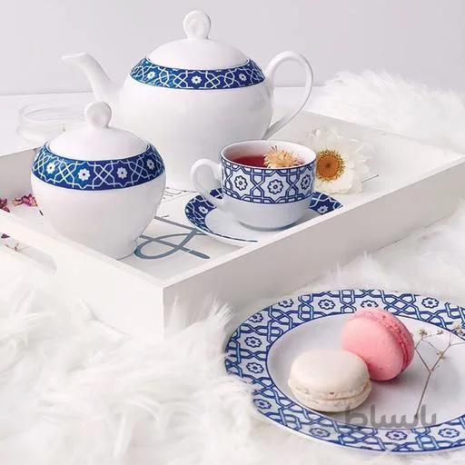 سرویس چینی 102 پارچه کامل میبد سرمه ای درجه یک